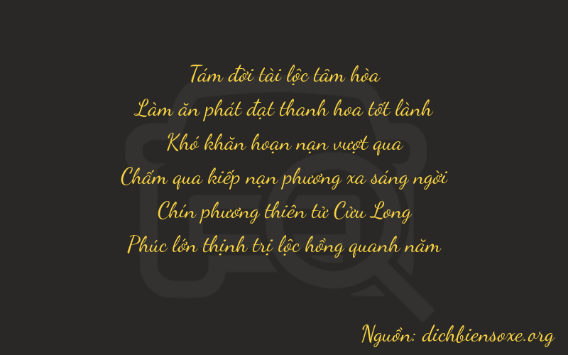 Thơ dịch biển số xe 86096