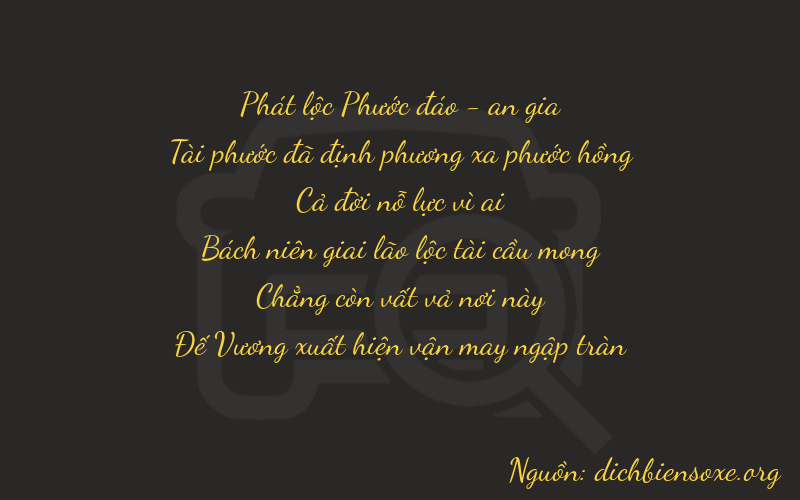 Thơ dịch biển số xe 86109