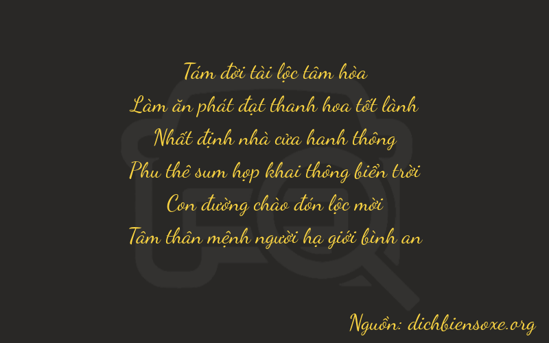 Thơ dịch biển số xe 86123