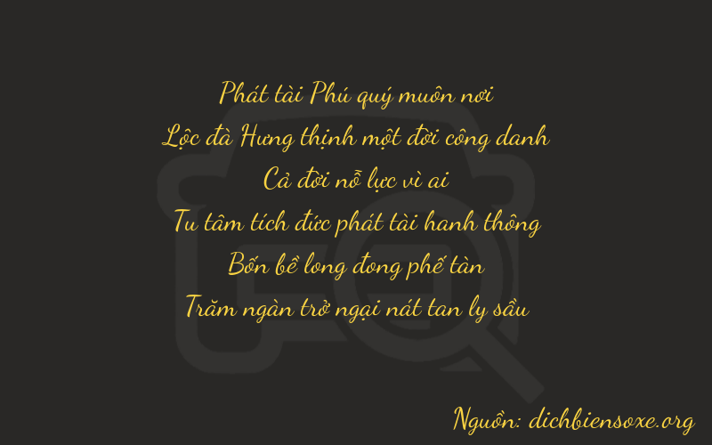 Thơ dịch biển số xe 86146