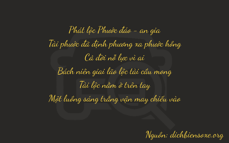 Thơ dịch biển số xe 86181