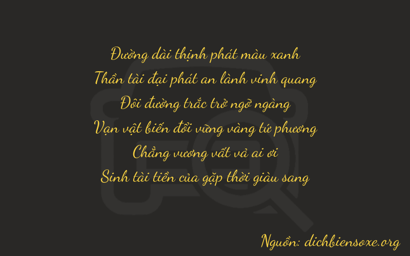 Thơ dịch biển số xe 86205
