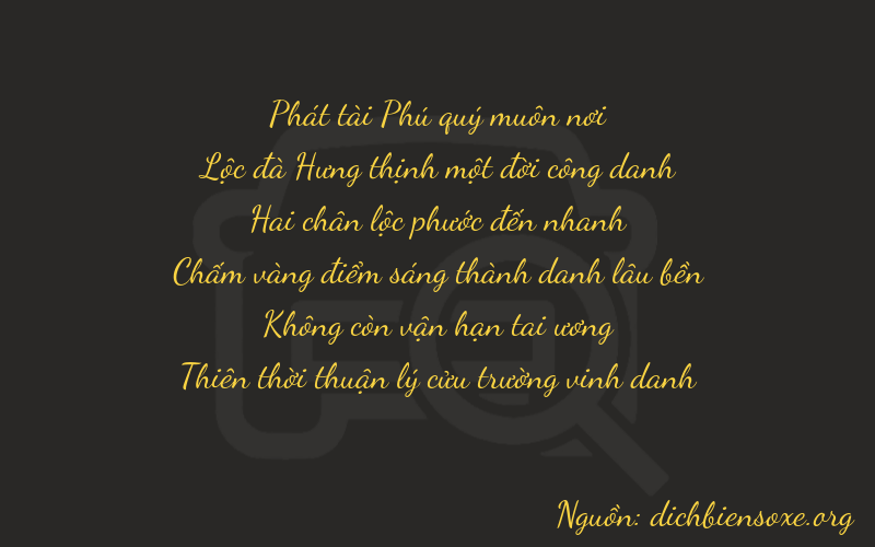 Thơ dịch biển số xe 86209