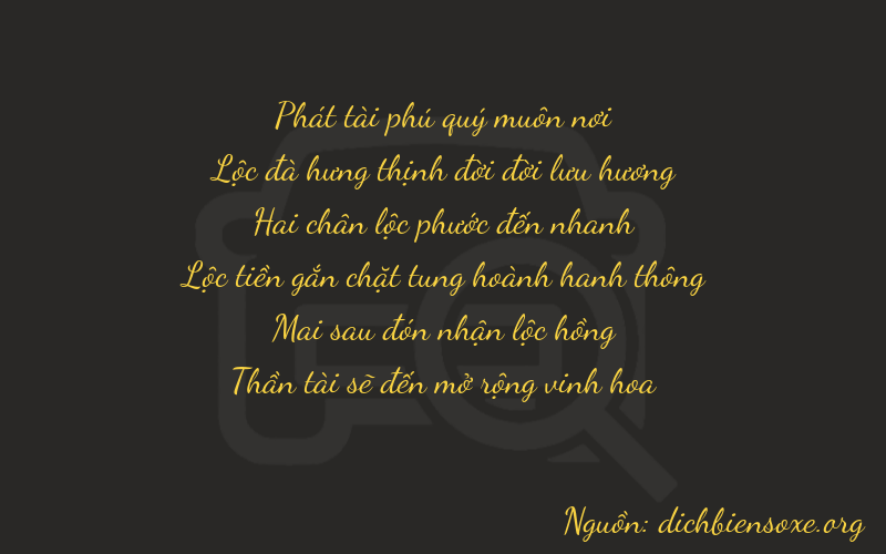 Thơ dịch biển số xe 86228