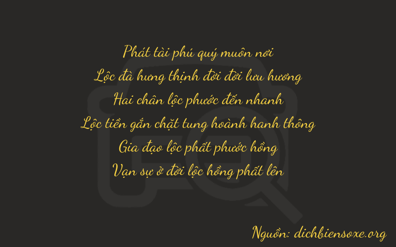 Thơ dịch biển số xe 86264