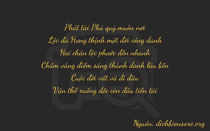 Thơ dịch biển số xe 86272