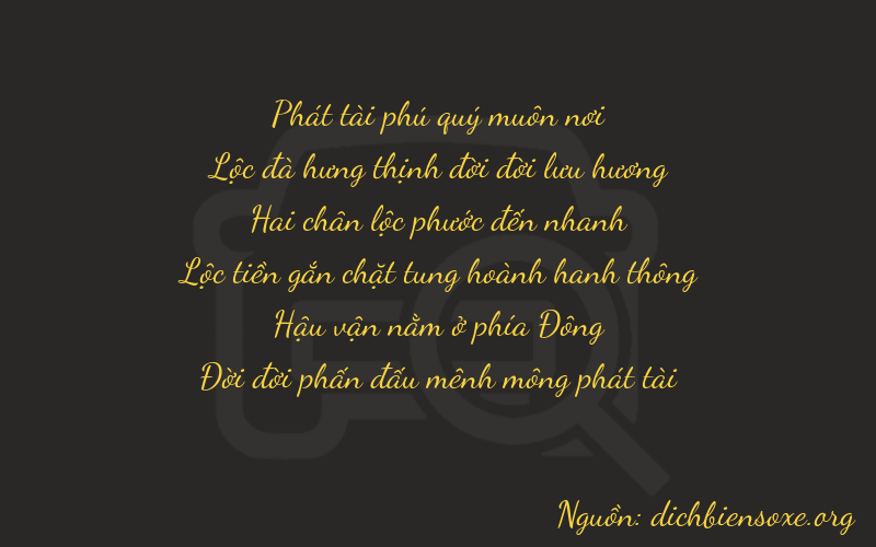 Thơ dịch biển số xe 86273