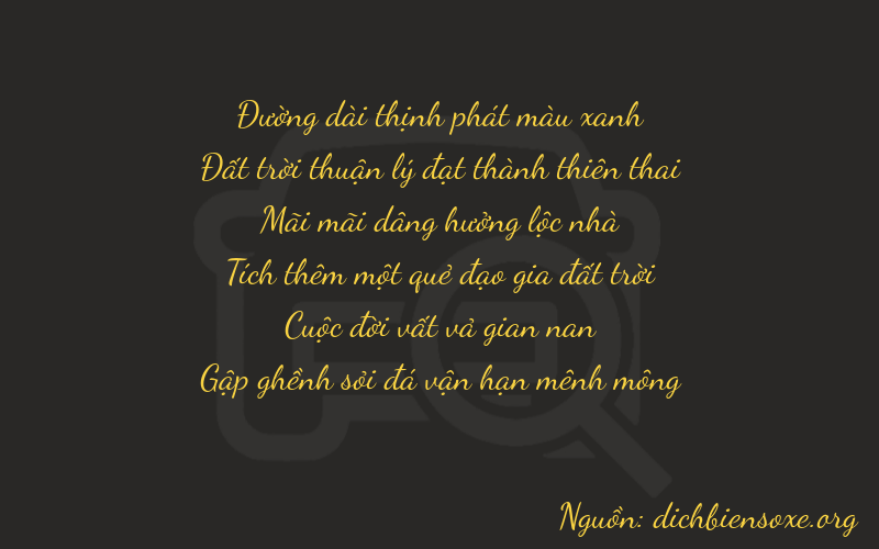 Thơ dịch biển số xe 86278
