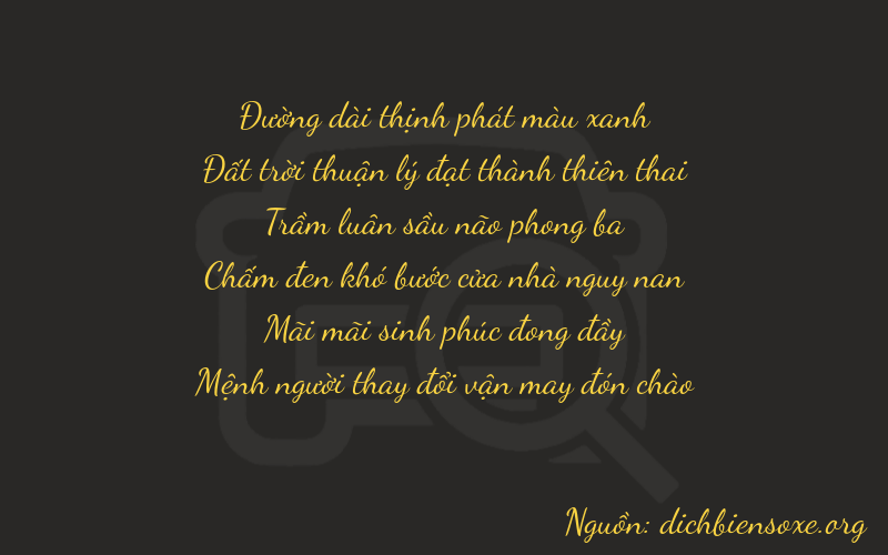 Thơ dịch biển số xe 86323