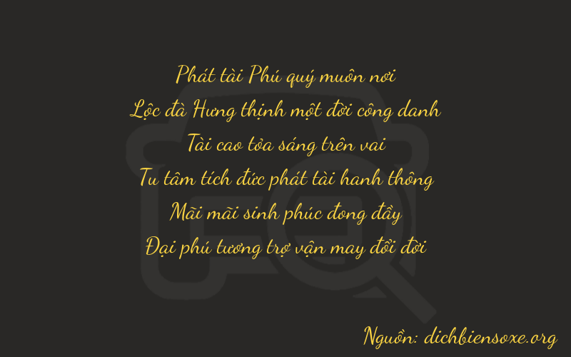Thơ dịch biển số xe 86326