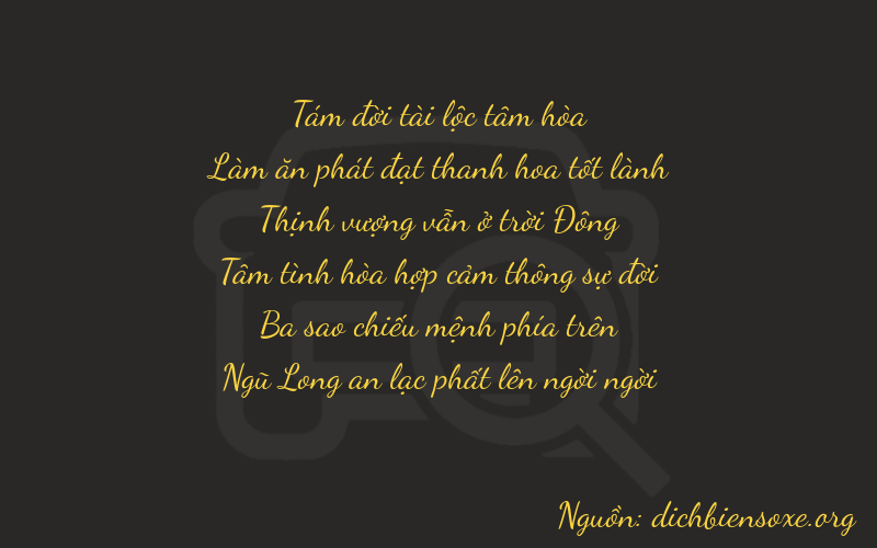 Thơ dịch biển số xe 86735