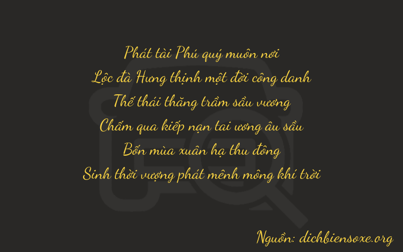 Thơ dịch biển số xe 86740