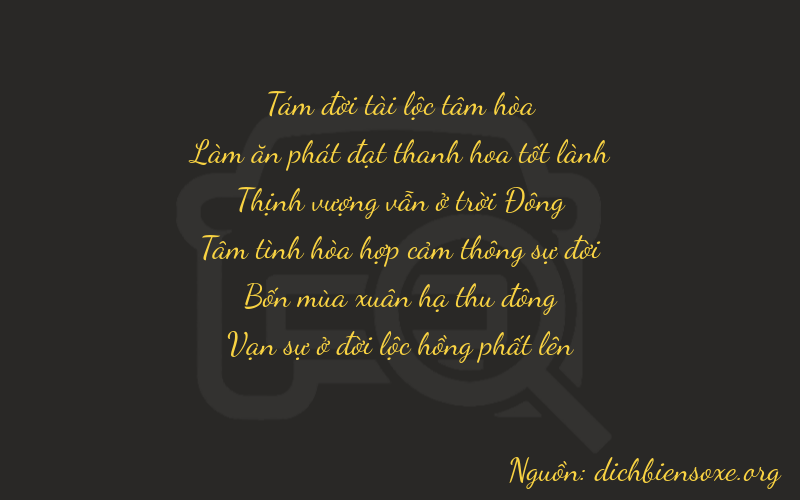 Thơ dịch biển số xe 86744