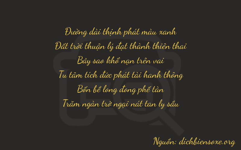 Thơ dịch biển số xe 86746