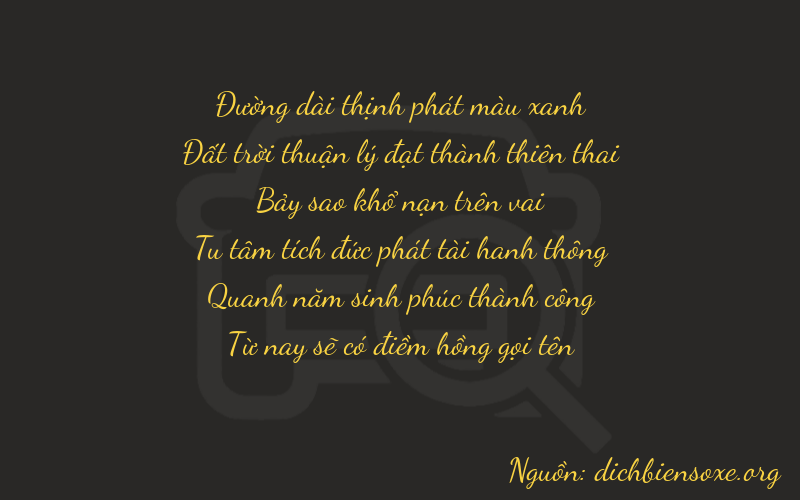 Thơ dịch biển số xe 86755