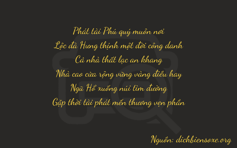 Thơ dịch biển số xe 86758