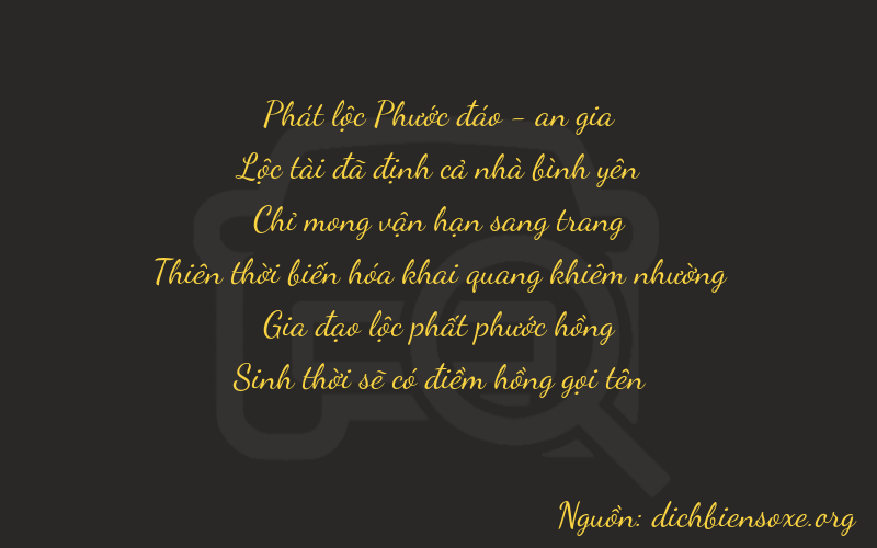 Thơ dịch biển số xe 86765