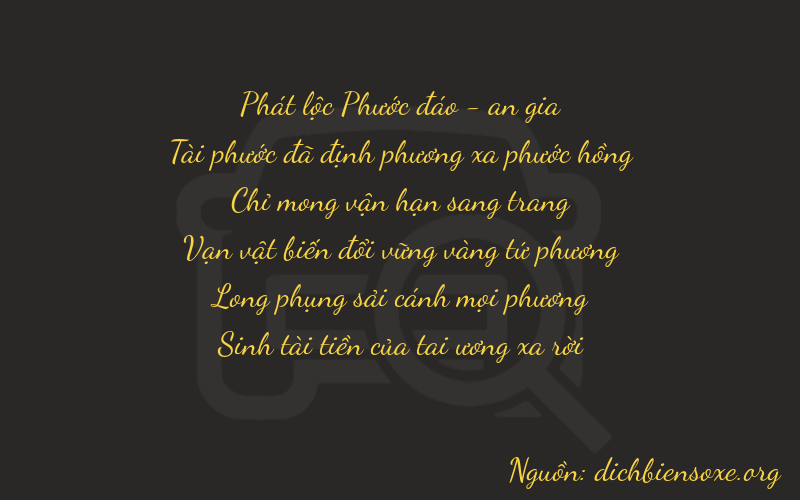 Thơ dịch biển số xe 86775