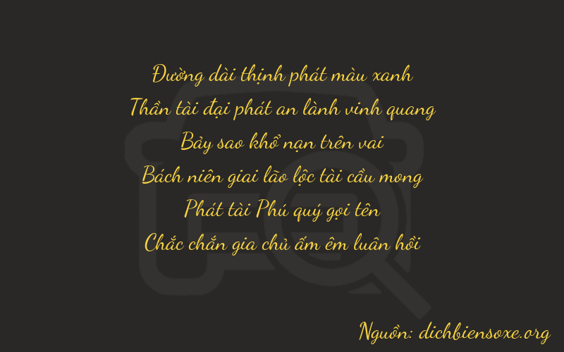 Thơ dịch biển số xe 86781