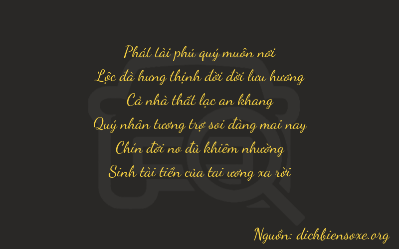 Thơ dịch biển số xe 86795