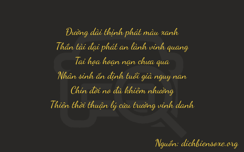 Thơ dịch biển số xe 86799