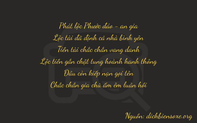 Thơ dịch biển số xe 86801