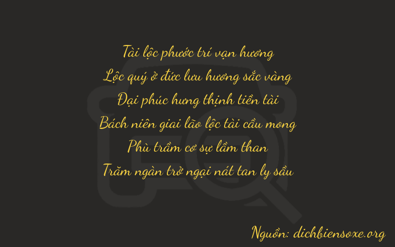 Thơ dịch biển số xe 86806