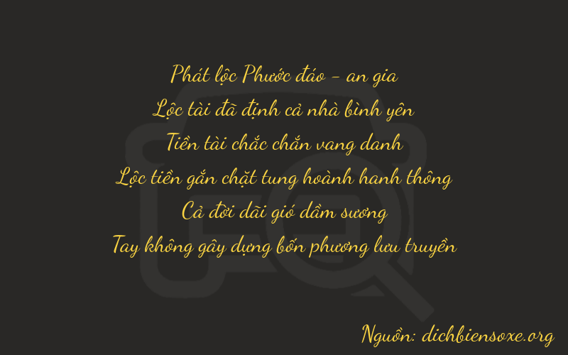 Thơ dịch biển số xe 86810
