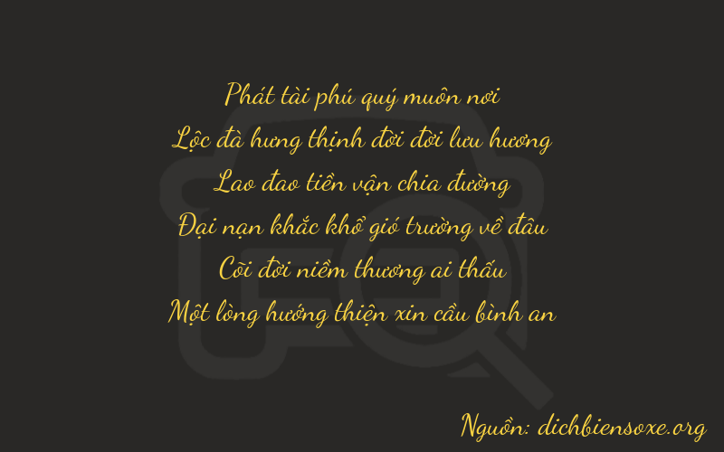 Thơ dịch biển số xe 86849