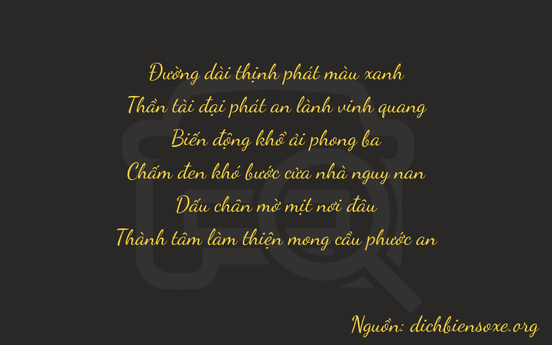 Thơ dịch biển số xe 86853