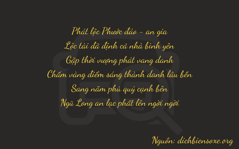 Thơ dịch biển số xe 86855