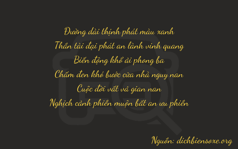 Thơ dịch biển số xe 86871