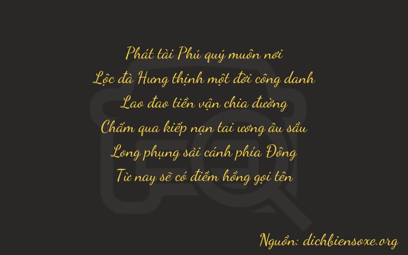 Thơ dịch biển số xe 86875