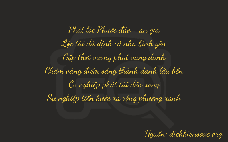 Thơ dịch biển số xe 86882