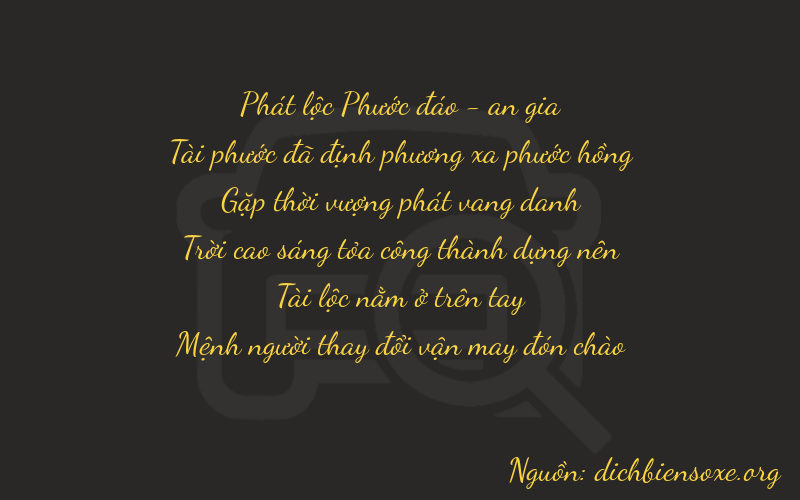 Thơ dịch biển số xe 86883