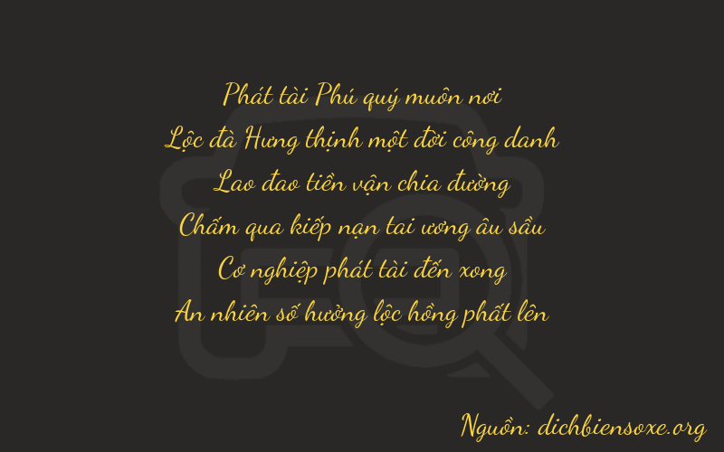 Thơ dịch biển số xe 86884