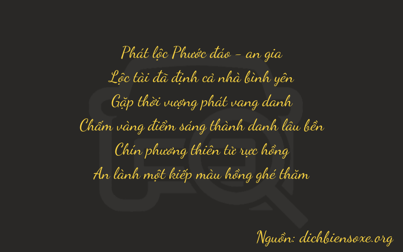 Thơ dịch biển số xe 86891