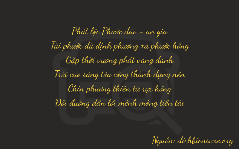 Thơ dịch biển số xe 86892
