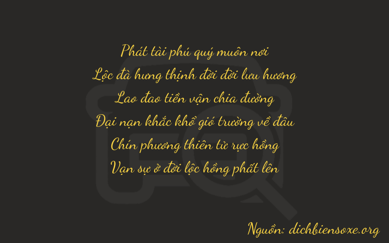 Thơ dịch biển số xe 86894