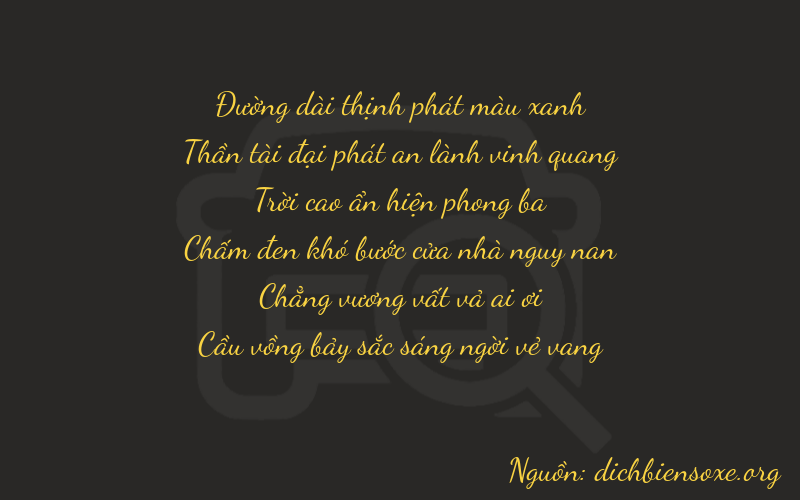 Thơ dịch biển số xe 86907