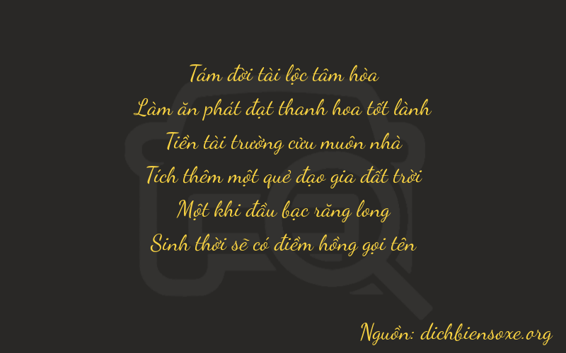 Thơ dịch biển số xe 86915