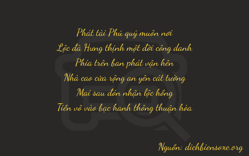 Thơ dịch biển số xe 86920