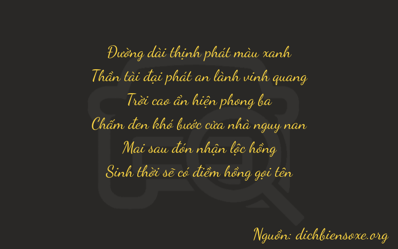 Thơ dịch biển số xe 86925