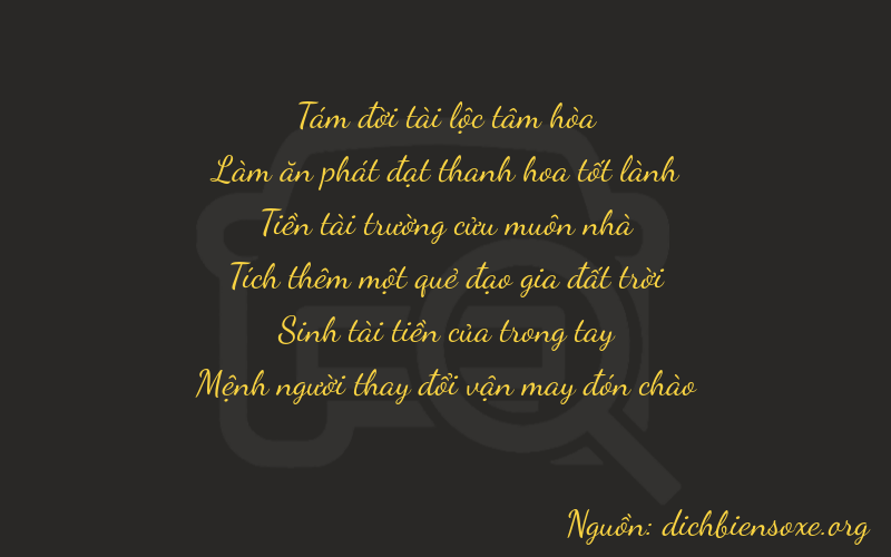Thơ dịch biển số xe 86933