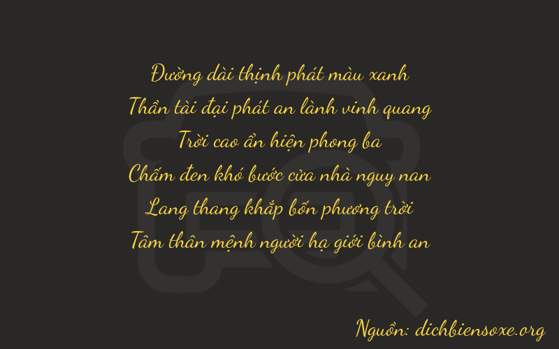 Thơ dịch biển số xe 86943