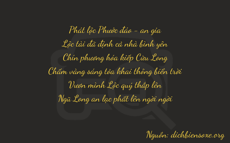 Thơ dịch biển số xe 86945