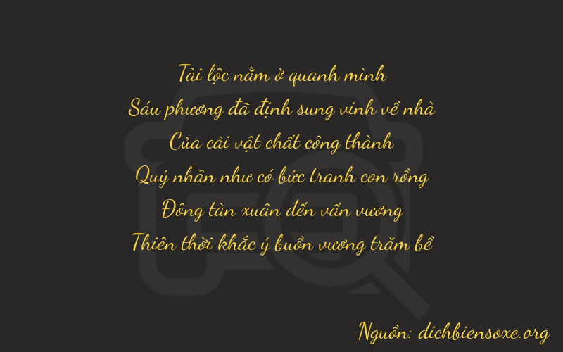 Thơ dịch biển số xe 86949
