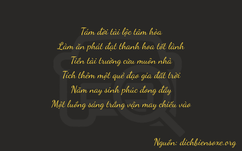 Thơ dịch biển số xe 86951