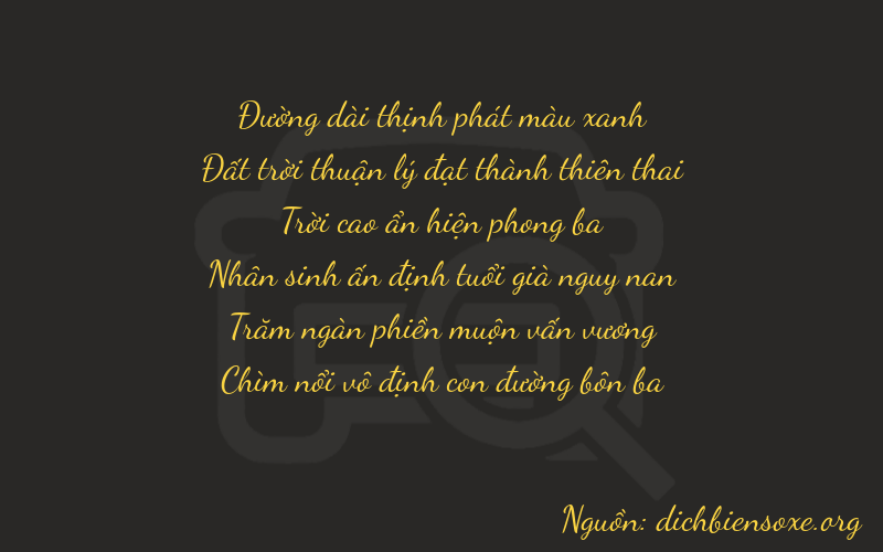 Thơ dịch biển số xe 86953