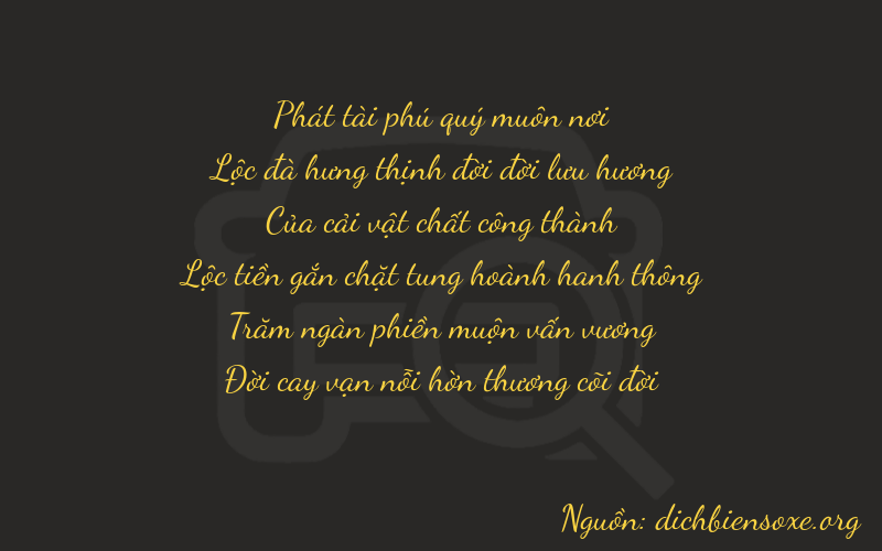 Thơ dịch biển số xe 86957